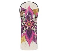 Boho Mandala Flower and Human Skeleton Golf Club Cover Set de funda para cabeza de golf con etiqueta de número para conductor