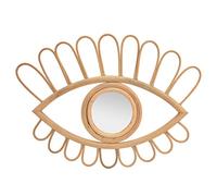 Boho Mirrors Espejo Colgante Bohemio de ratán, decoración artística innovadora, Espejo de Maquillaje en Forma de Ojo, vestidor, Sala de Estar, Dormitorio, baño, Pasillo, Entrada