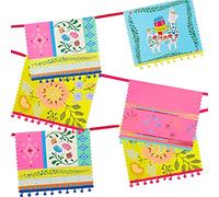 Talking Tables Bunt MUL Boho Mixed Pom Garland, Papel, Multicolor