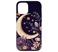 Boho Moon Phases Floral Aesthetic Chic Carcasa para iPhone 12/12 Pro
