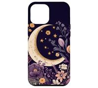 Boho Moon Phases Floral Aesthetic Chic Carcasa para iPhone 12 Pro MAX
