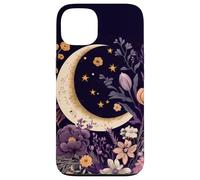 Boho Moon Phases Floral Aesthetic Chic Carcasa para iPhone 13