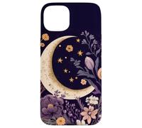 Boho Moon Phases Floral Aesthetic Chic Carcasa para iPhone 15 Plus