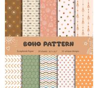 Boho Pattern Scrapbook Paper: Decorative Craft Paper Pad | Paper Arts, Origami, Scrapbooking, Decoupage, DIY Crafts, Stationery Making | 10 Unique ... Making, Decorations, Crafts & DIY Projects