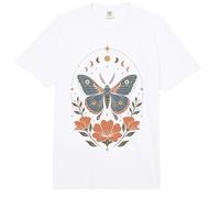 Boho Polilla Mariposa Floral Celestial Fases Lunares Naturaleza Comfort Colors Adult Heavyweight T-Shirt