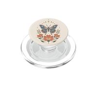Boho Polilla Mariposa Floral Celestial Fases Lunares Naturaleza PopSockets PopGrip para MagSafe