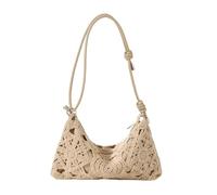 Boho Purse - Hollow Out Woven Beach Tote, Aesthetic Straw Style Mesh Handbag | Crochet Shoulder Sling, Holiday Casual Summer Vacation Travel Shopping Seaside Pool Trip Birthday Present Girls Women Bag