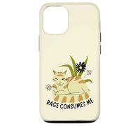 Boho Rage Consumes Me Funny Floral Cat Sarcastic Kitten Carcasa para iPhone 12/12 Pro