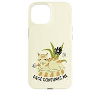 Boho Rage Consumes Me Funny Floral Cat Sarcastic Kitten Carcasa para iPhone 15