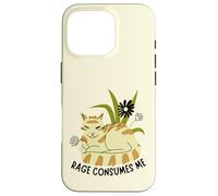 Boho Rage Consumes Me Funny Floral Cat Sarcastic Kitten Carcasa para iPhone 16 Pro