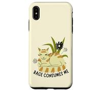 Boho Rage Consumes Me Funny Floral Cat Sarcastic Kitten Carcasa para iPhone XS MAX