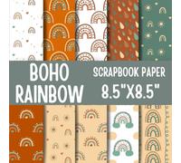 Boho Rainbow Scrapbook Paper: Double-Sided Decorative Scrapbooking Pages, Decoupage, DIY, Craft Papers for Junk Journals, Wrapping Paper , Card Making And More