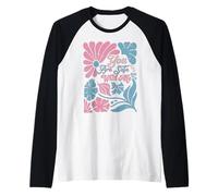 Boho Retro LGBTQ Pride, estás a salvo conmigo Camiseta Manga Raglan