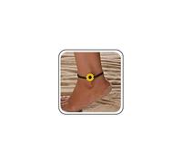 Boho Sandalias Descalzas Margarita Flor Tobillera Pulsera Tramo Trenzado Cuerda Cuero Negro Tobillera Pie Cadena Girasol Verano Playa Delicada Lindo Floral Vacaciones Simple Minimalista Mujeres