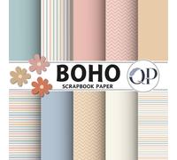 Boho Scrapbook Paper: 8.5x8.5, Double-Sided Decorative Boho Pages for Scrapbooking, Decoupage, DIY, Paper for Junk Journaling, Wrapping Paper