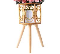 BOHO - Soporte para interiores de madera | Soporte para puerta, taburete de suelo, estantería de madera para plantas, flores jugosas, espacio interior para terraza, escritorio