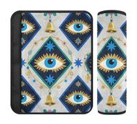 Boho Star Eyes - Protector de cinturón de seguridad para cinturón de seguridad, color gris, 2 unidades