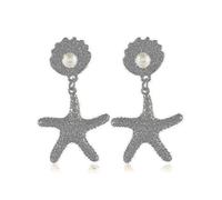 Boho Starfish Shell Earrings Star Gold Dangle Women Beach Ocean Summer Jewelry Gift