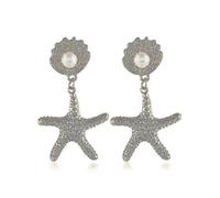 Boho Starfish Shell Earrings Star Gold Dangle Women Beach Ocean Summer Jewelry Gift