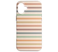 Boho Striped Stripes Abstract Geometric Horizontal Lines Carcasa para iPhone 16 Plus