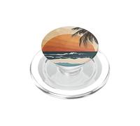 Boho Sun Sunset Tropical Palm Tree On The Beach Waves Sand PopSockets PopGrip para MagSafe