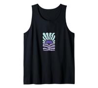 Boho Sunrise in Purple and Aqua Blue Camiseta sin Mangas