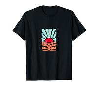 Boho Sunrise in Turquoise Red Coral Camiseta