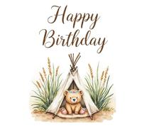 Boho Tent Birthday Guest Book: Rustic boho teepee-themed birthday guest book: Rustic Bohemian Sign-In Keepsake for Party Memories, Wishes & Photos | ... for Guests to Share Messages & Warm Wishes