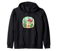 Boho Western Floral Cow Skull Desert Cactus Watercolor Sudadera con Capucha