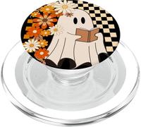 Boho Wildflower Spooky Ghost Reading Book Lover Reader PopSockets PopGrip para MagSafe
