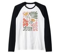 Boho Wildflowers Retro Floral Abstracto Flor Camiseta Manga Raglan
