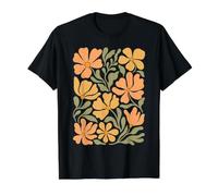Boho Wildflowers Retro Floral Abstracto Flor Jardín Camiseta gráfica económica, Hombre, Negro, XL