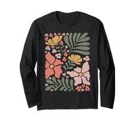 Boho Wildflowers Retro Floral Abstracto Flor Manga Larga
