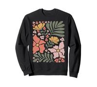 Boho Wildflowers Retro Floral Abstracto Flor Sudadera