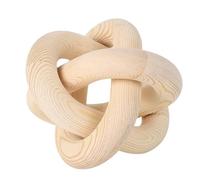 Boho Wooden Chain - Knot Decor Ornament, Handcrafted Wood Accent, Coffee Table Display, Books Tray Decoration, Office Decorative Item | For Home Decor Coffee Shop And Shelf