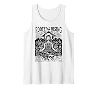 Boho Yoga Meditación Mujer Espiritual Arraigada y Naciente Naturaleza Camiseta sin Mangas