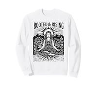 Boho Yoga Meditación Mujer Espiritual Arraigada y Naciente Naturaleza Sudadera