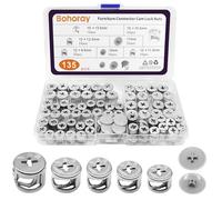 Bohoray 135 unidades de conectores excéntricos para muebles, elementos de fijación, tuercas de leva de acero al carbono, para armario, cajón, muebles, armario
