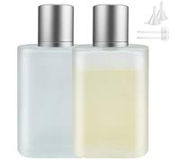 Bohoray 2 Piezas 30ml Bote Spray Pulverizador Pequeño, Vidrio Botella Spray, Spray Agua Pulverizador, Recargables con Bomba de Atomizador y Embudo para Mujeres o Niñas (gris)