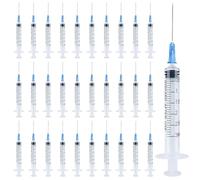 Bohoray 30pcs Jeringuilla 3ml, Jeringa de Plástico, Reutilizable Jeringas Estériles, Jeringuillas Envasadas de Forma Independiente Para Experimentos, Medición De Líquidos, Alimentación De Mascotas
