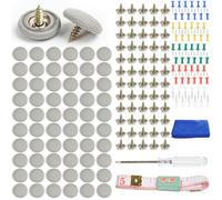 Bohoray 60pcs Chinchetas Techo Coche, Gris Botones Reparación Techo Coche, 20mm Reparar Techo Caido Coche con 60 Pasadores de Colores 1 Destornillador,Para Todos Los Coches Fijos Universal Retenedor