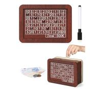 Bohoray Hucha Madera 500 Euros, Hucha con Contador, Huchas Originales para Adultos, Caja De Dinero con Contador para Niños con Objetivo para Ayudar a Los Niños a Desarrollar el Hábito de Ahorr