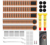 Bohoray Parches Bicicleta, 120 Piezas Kit de Reparación de Pinchazos de Neumáticos de Bicicleta con 14 Parches Autoadhesivos para Neumáticos para Bicicletas de Carretera, de Montaña o de Paseo