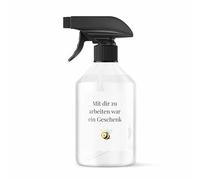 BOHORIA Ambientador de 500 ml - Regalo con texto en alemán "Die Welt ist schön weil du mit drauf bist. Happy Birthday!" - Ambientador para habitación - Aroma fresco para lavandería (trabajar con ti
