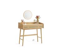 BOHOVEN Colección - Tocador con Espejo y Luz Beige Roble