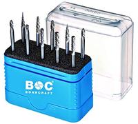 Bohrcraft HM 59001330014 KF10 - Juego de fresas (cabezal y vástago de 3,0 mm de diámetro, 10 unidades)