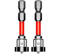 Bohrerbit - Präzisions Schraubendreher Bit | S2-Stahl Hochharter Magnetischer Bit - 2 Stück robust langlebig für Spanplatte Sperrholz einfache Montage