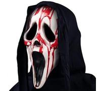 Bohrma Máscara Ghostface, máscara de Scream para niños y adultos, Ghost Face 2024, látex de espíritu espeluznante para Halloween, película de terror, máscaras de fantasmas para fiesta de Halloween