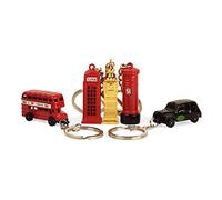 BOHS 5 unids/set, regalo de recuerdo de Londres cabina telefónica roja caja de correo del taxi Taxi Big Ben modelo en miniatura pequeño llavero