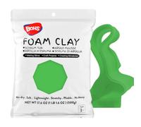 BOHS Arcilla de Espuma Verde para Modelar - Blanda, Suave, Secado al Aire - para Proyectos Escolares, Cosplay, Pasteles Falsos, Suministros de Slime - 1.1 lbs/500 gramos